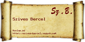 Szives Bercel névjegykártya
